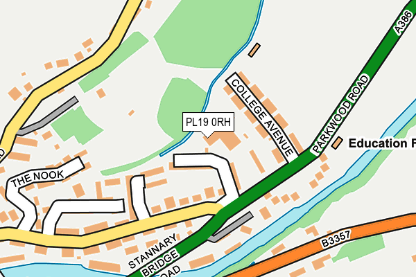 PL19 0RH map - OS OpenMap – Local (Ordnance Survey)