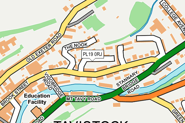 PL19 0RJ map - OS OpenMap – Local (Ordnance Survey)