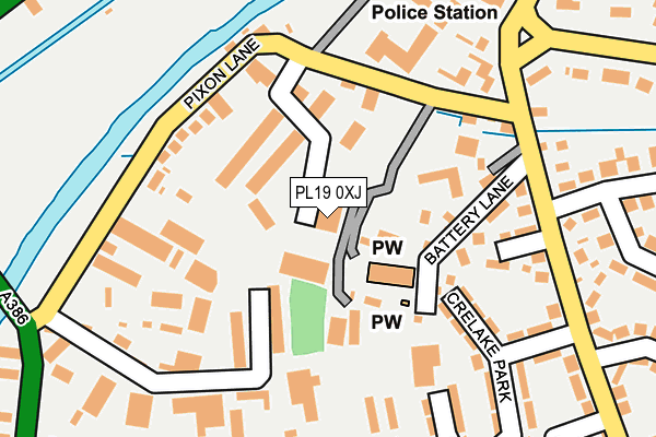 PL19 0XJ map - OS OpenMap – Local (Ordnance Survey)