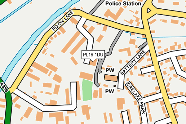 PL19 1DU map - OS OpenMap – Local (Ordnance Survey)