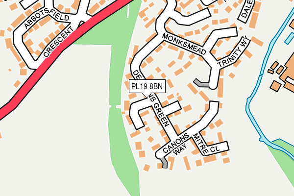 PL19 8BN map - OS OpenMap – Local (Ordnance Survey)