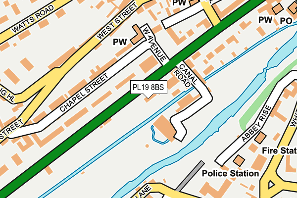 PL19 8BS map - OS OpenMap – Local (Ordnance Survey)