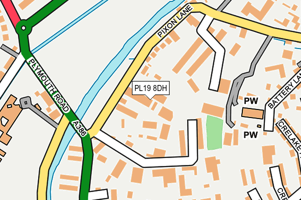 PL19 8DH map - OS OpenMap – Local (Ordnance Survey)