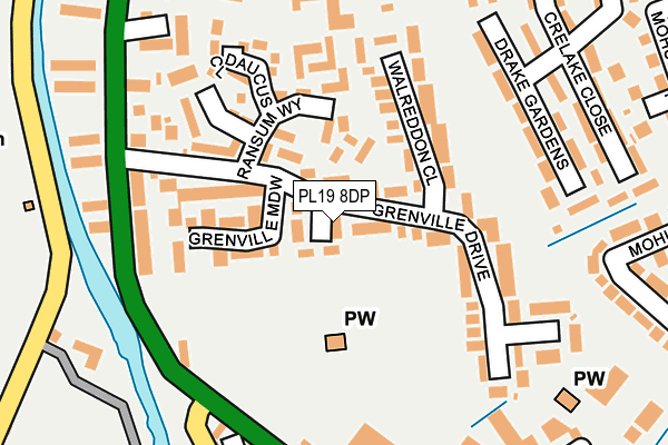 PL19 8DP map - OS OpenMap – Local (Ordnance Survey)
