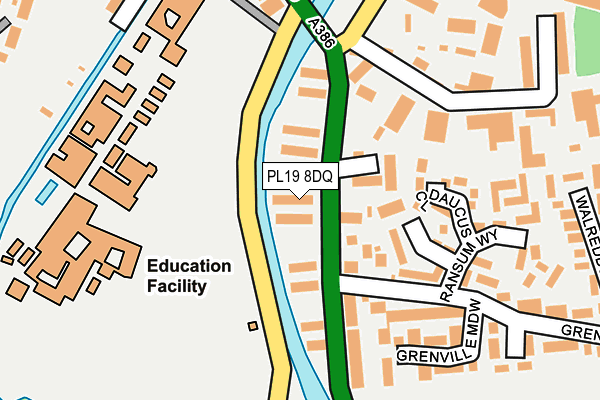 PL19 8DQ map - OS OpenMap – Local (Ordnance Survey)
