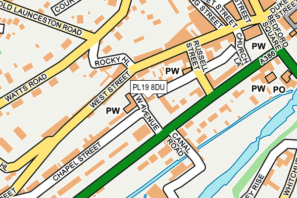 PL19 8DU map - OS OpenMap – Local (Ordnance Survey)