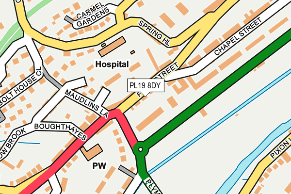 PL19 8DY map - OS OpenMap – Local (Ordnance Survey)
