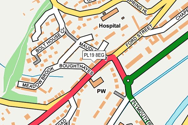 PL19 8EG map - OS OpenMap – Local (Ordnance Survey)