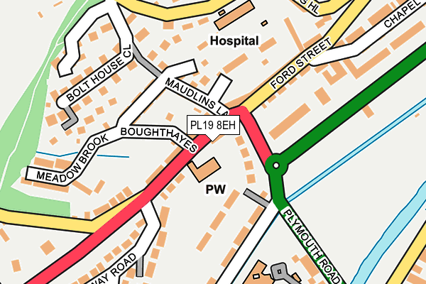 PL19 8EH map - OS OpenMap – Local (Ordnance Survey)