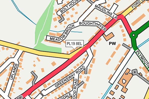 PL19 8EL map - OS OpenMap – Local (Ordnance Survey)