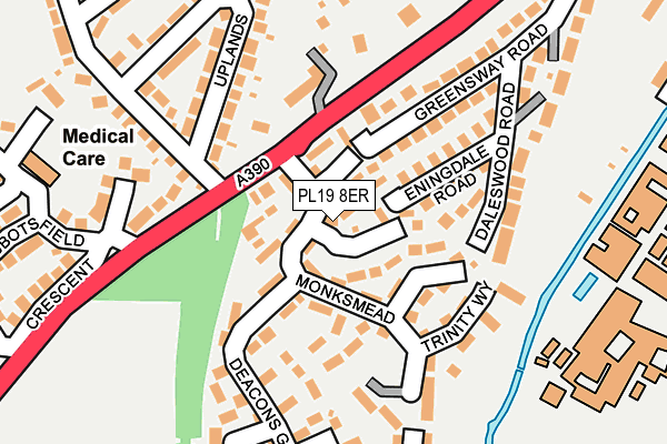 PL19 8ER map - OS OpenMap – Local (Ordnance Survey)