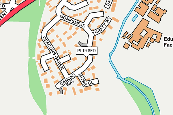 PL19 8FD map - OS OpenMap – Local (Ordnance Survey)