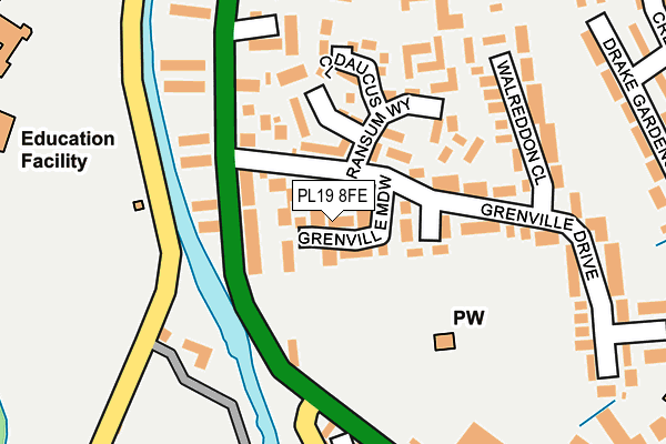 PL19 8FE map - OS OpenMap – Local (Ordnance Survey)