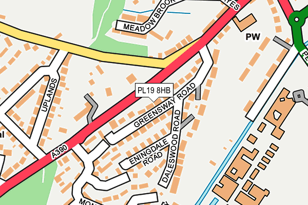 PL19 8HB map - OS OpenMap – Local (Ordnance Survey)