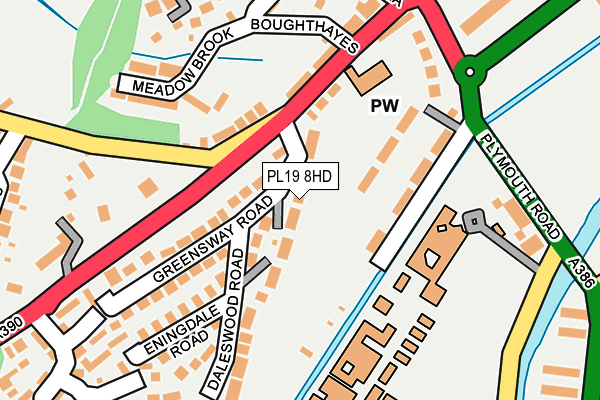 PL19 8HD map - OS OpenMap – Local (Ordnance Survey)