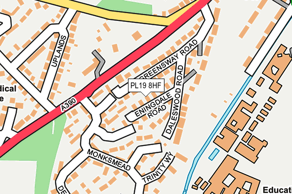 PL19 8HF map - OS OpenMap – Local (Ordnance Survey)