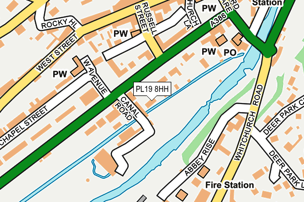 PL19 8HH map - OS OpenMap – Local (Ordnance Survey)