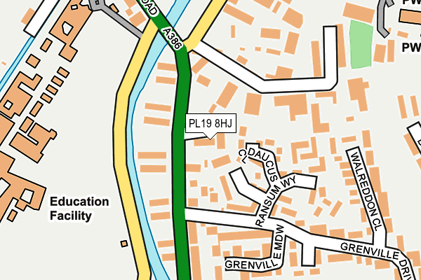 PL19 8HJ map - OS OpenMap – Local (Ordnance Survey)