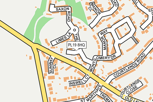 PL19 8HQ map - OS OpenMap – Local (Ordnance Survey)