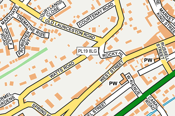 PL19 8LG map - OS OpenMap – Local (Ordnance Survey)