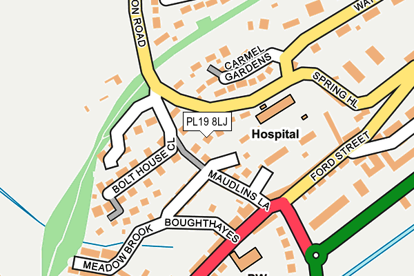 PL19 8LJ map - OS OpenMap – Local (Ordnance Survey)