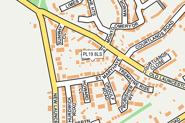 PL19 8LS map - OS OpenMap – Local (Ordnance Survey)