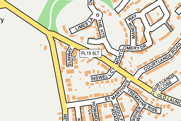 PL19 8LT map - OS OpenMap – Local (Ordnance Survey)