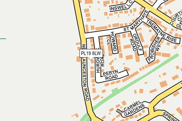 PL19 8LW map - OS OpenMap – Local (Ordnance Survey)