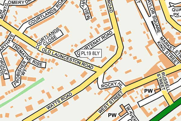 PL19 8LY map - OS OpenMap – Local (Ordnance Survey)