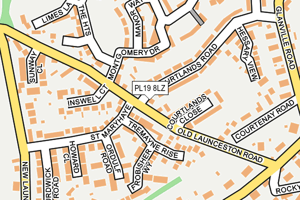 PL19 8LZ map - OS OpenMap – Local (Ordnance Survey)