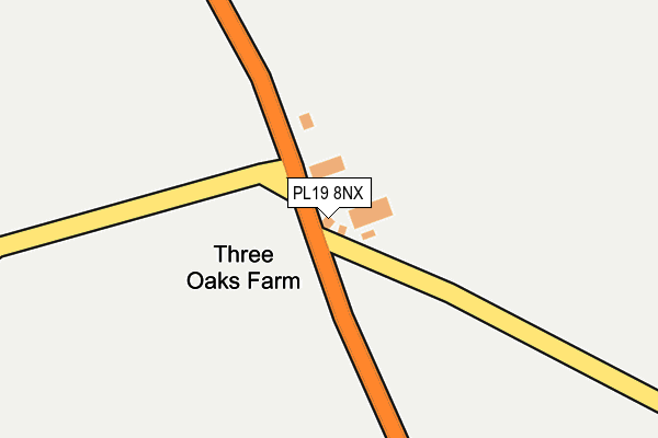 PL19 8NX map - OS OpenMap – Local (Ordnance Survey)