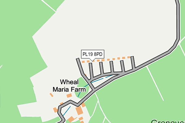 PL19 8PD map - OS OpenMap – Local (Ordnance Survey)