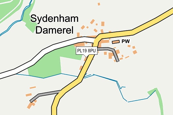 PL19 8PU map - OS OpenMap – Local (Ordnance Survey)