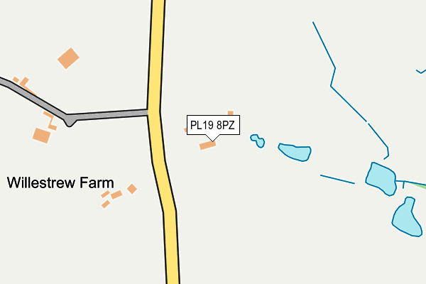 PL19 8PZ map - OS OpenMap – Local (Ordnance Survey)