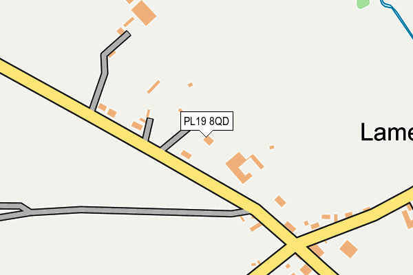 PL19 8QD map - OS OpenMap – Local (Ordnance Survey)