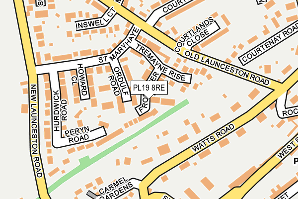 PL19 8RE map - OS OpenMap – Local (Ordnance Survey)