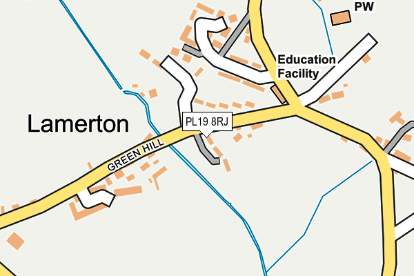 PL19 8RJ map - OS OpenMap – Local (Ordnance Survey)