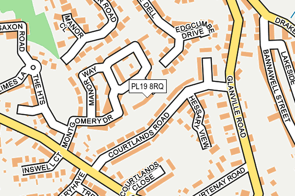 PL19 8RQ map - OS OpenMap – Local (Ordnance Survey)