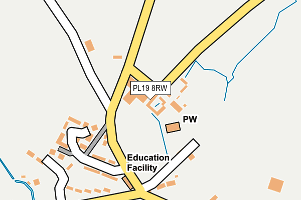 PL19 8RW map - OS OpenMap – Local (Ordnance Survey)