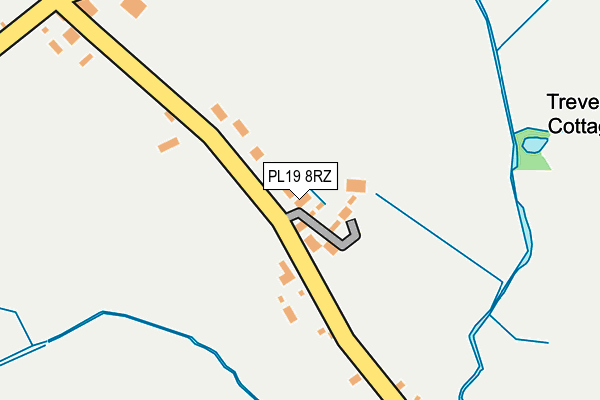 PL19 8RZ map - OS OpenMap – Local (Ordnance Survey)