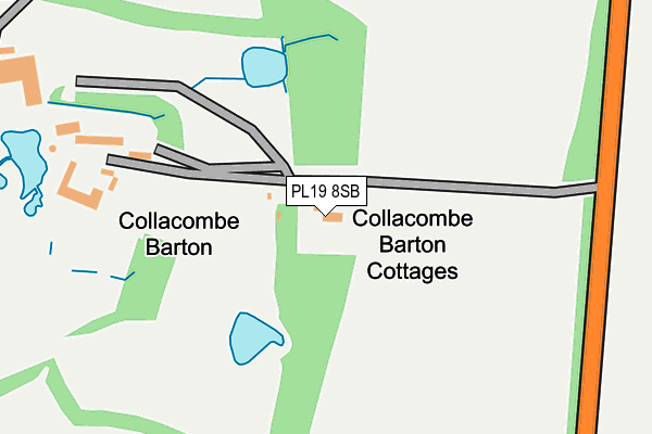 PL19 8SB map - OS OpenMap – Local (Ordnance Survey)