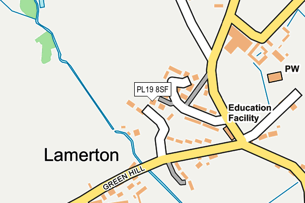 PL19 8SF map - OS OpenMap – Local (Ordnance Survey)