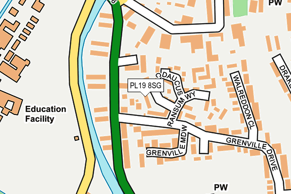 PL19 8SG map - OS OpenMap – Local (Ordnance Survey)