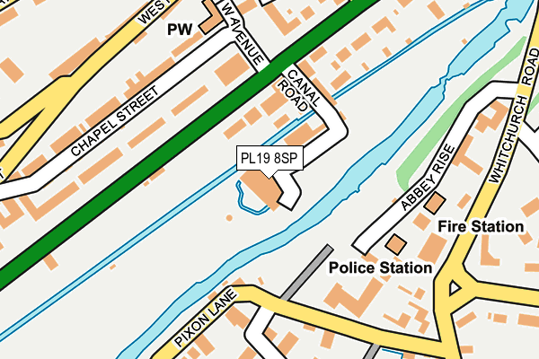 PL19 8SP map - OS OpenMap – Local (Ordnance Survey)