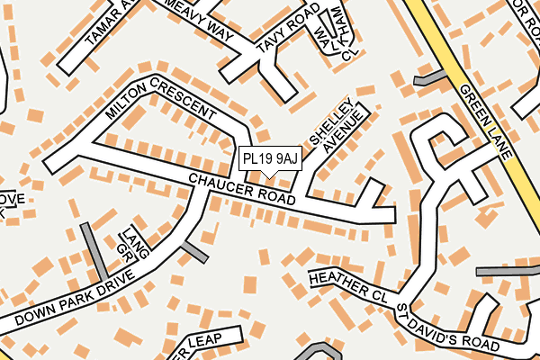 PL19 9AJ map - OS OpenMap – Local (Ordnance Survey)