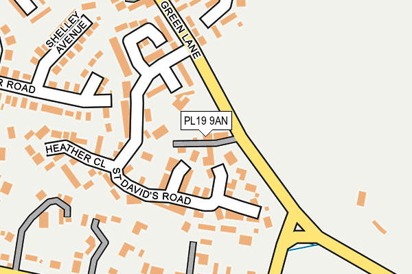 PL19 9AN map - OS OpenMap – Local (Ordnance Survey)