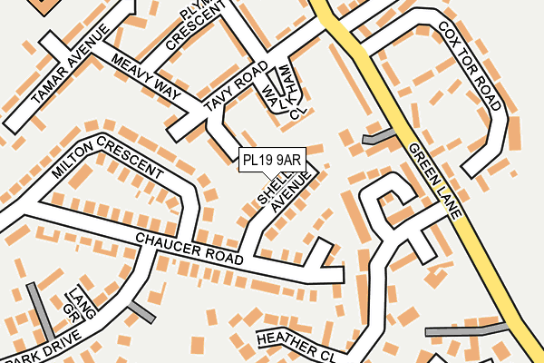 PL19 9AR map - OS OpenMap – Local (Ordnance Survey)