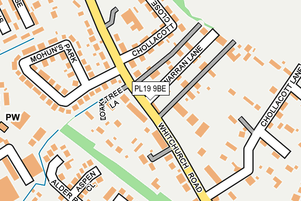 PL19 9BE map - OS OpenMap – Local (Ordnance Survey)