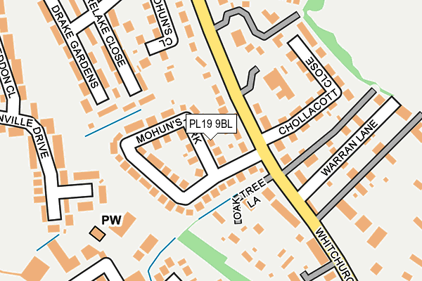 PL19 9BL map - OS OpenMap – Local (Ordnance Survey)