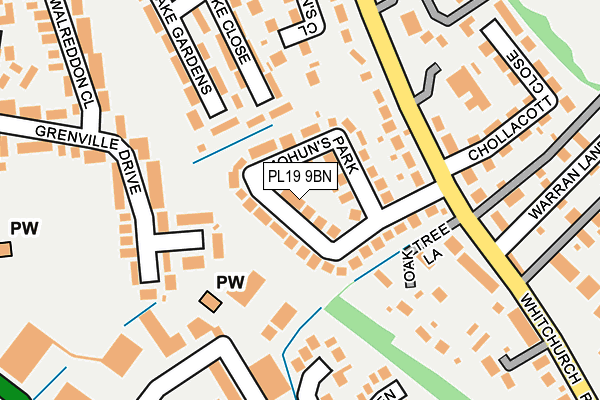 PL19 9BN map - OS OpenMap – Local (Ordnance Survey)